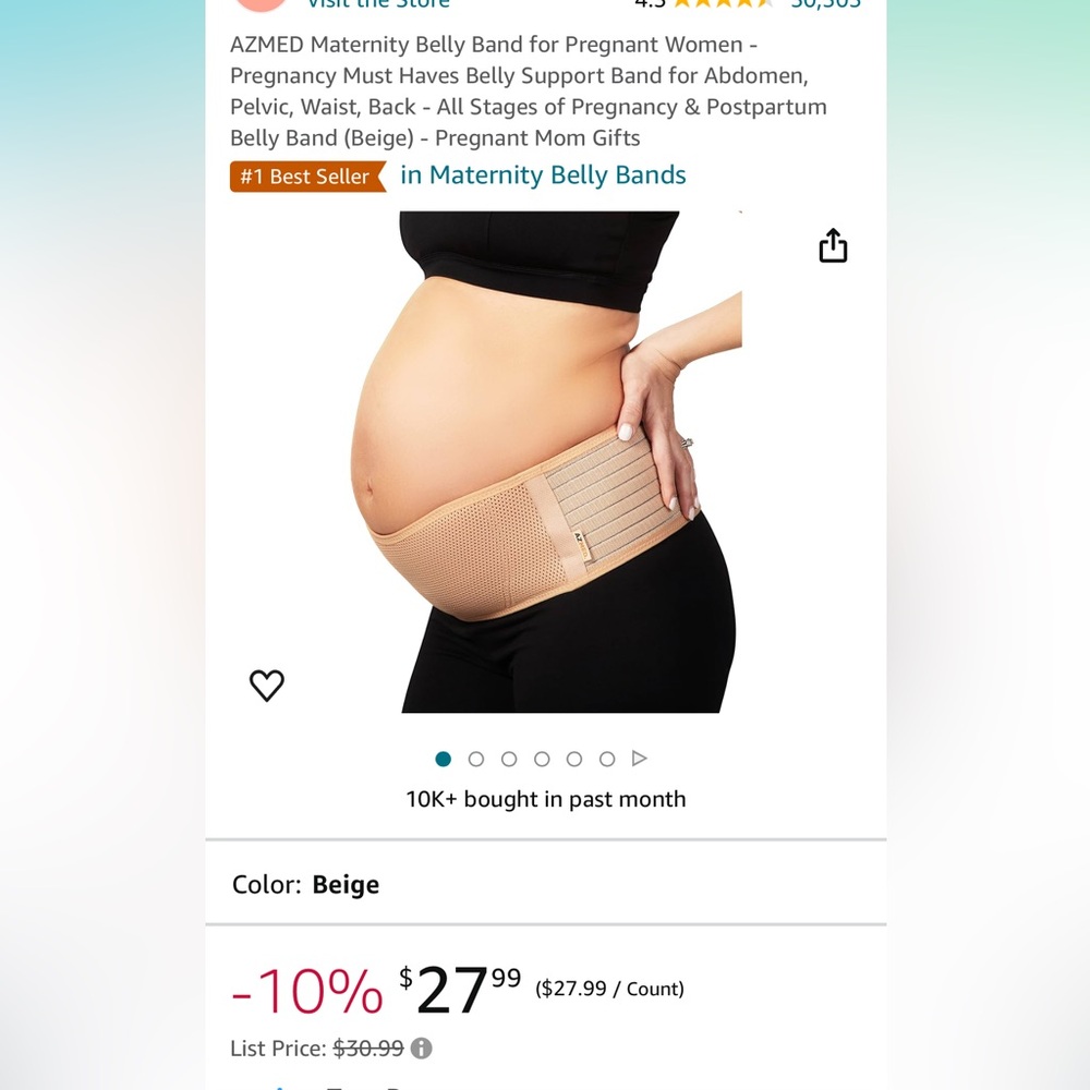 maternity support belly band
